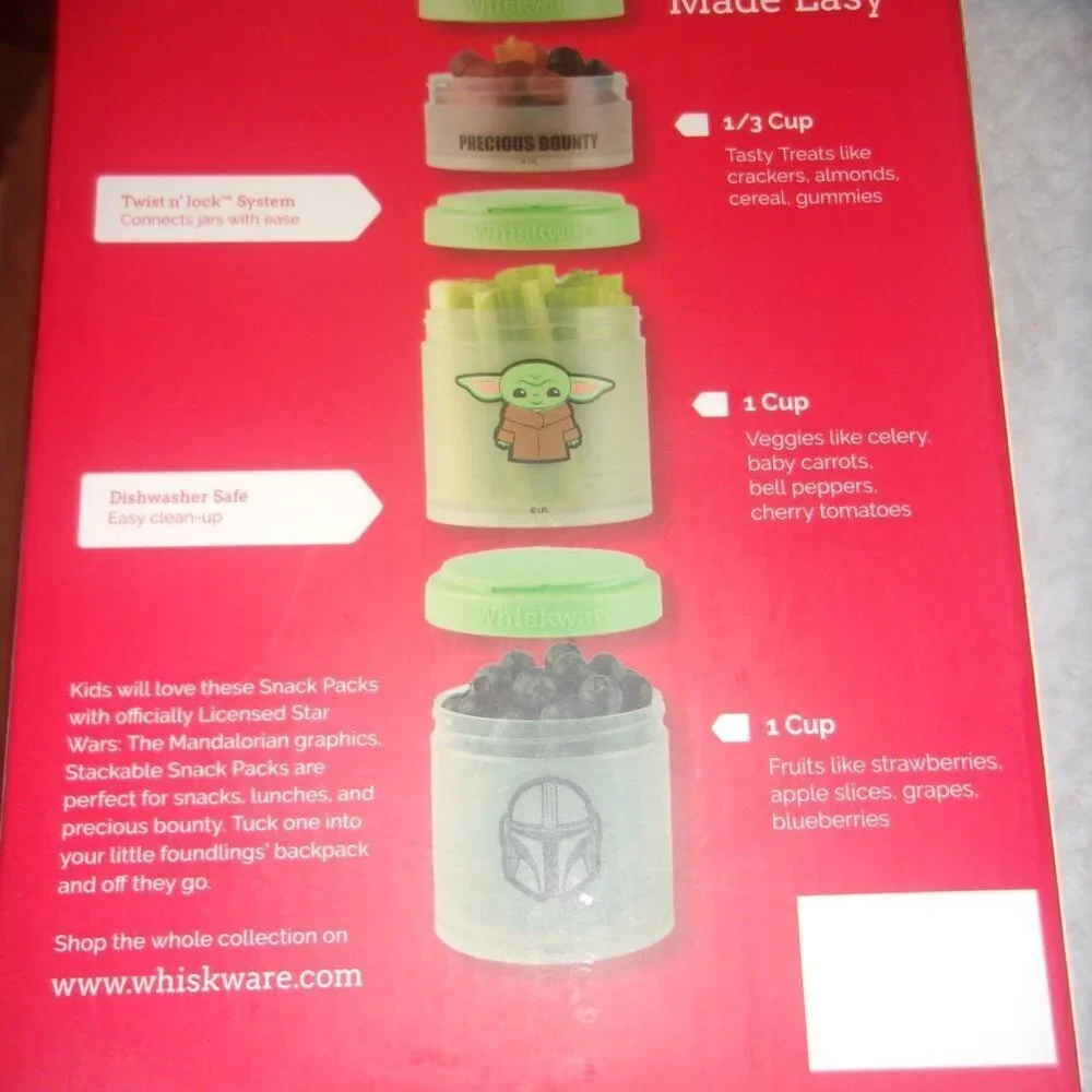 Whiskware Star Wars Snacking Containers set of 2 Brand new